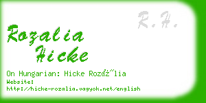 rozalia hicke business card